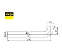 MEDIDAS CODO DESAGÜE 90º CON BORDE VIEGA